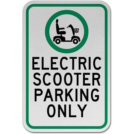 Electric Scooter Parking Only Sign